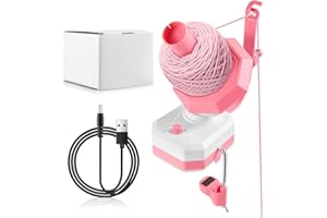 QCXWCJWD Electric Yarn Winder, Electric Wool Winder Stepless Speed, High Speed Yarn Ball Winder for Crocheting, 4-10oz Large Capacity Automatic Yarn Cake Winder, Helper for Knitting Lovers