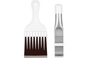 Jasminum 2 piezas cepillo de limpieza,condensador limpieza peine,acero inoxidable aire acondicionado condensador aleta peine,secador cepillo,para refrigeradores, aire acondicionado,secadora y limpieza