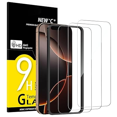 NEW'C 3 Stück für iPhone 17, 17 Pro, iPhone 16 Pro für Panzerglas (6,3 Zoll), Frei von Kratzern, 9H...