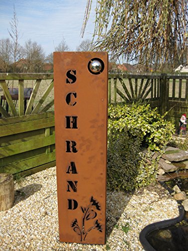 Rost Säule RS64 "Ihr eigener Name" Säulen Rostsäule Garten Blumensäulen Deko rostig
