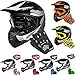 Produktbild Leopard LEO-X19 *ECE 2205 Genehmigt* Kinder Motocross MX Helm Motorradhelm Crosshelm Kinderquad Off Road Enduro Sport + Handschuhe + Brille - Weiß L (53-54cm)