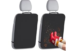 Goxiry Sitzschutz Auto Rückenlehne, 2 Stück Rückenlehnenschutz Auto Kinder, 420D Oxford Schutz Rücksitzschoner Anti-Schmutzig, Anti Kick und Verschleißfest(Schwarz)