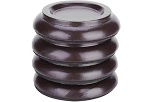 ARAMOX 4 STÜCKE Bodenschoner Piano Caster Cups Piano Foot Pads, Runde Buchenholz Piano Caster Cup Fuß Pad Set aufrecht Klavier Caster Cups Zubehör(Brown)