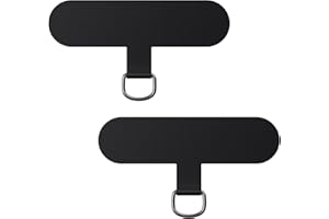caslord Lot de 2 Patchs universels pour Cordon, transformez Votre Coque de téléphone en chaîne de téléphone, TPU Ultra Fin s'adapte à Toutes Les Coques de téléphone Standard–Noir