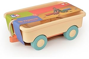 ‎LET'S BE CHILD Spielzeug-Zugwagen für Kinder | Innen- und Außenbereich Ziehbarer Handwagen Geeignet für Kinder Ab 2 Jahren Garten- und Strandspielzeug | Geschenke für Mädchen und Jungen (Beige)