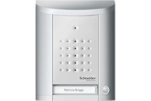 Schneider Electric Ritto Türstation, Entravox, Audio für 1-Familienhaus, Gegensprechanlage mit Beleuchtung und Klingeltaste, Aufputz, Außeneinheit, silber eloxiert, Artikelnummer 1840120