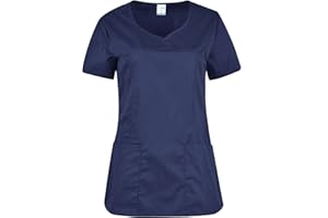 B-well Ines Casacca Medico Donna Divisa Infermiere Donna Uniformi Sanitarie Slim-Fit Divisa Sanitaria Donna a Manica Corta Scollo V