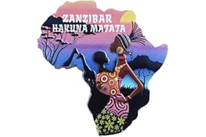 WEDAREGO Zanzibar Tanzania - Calamita da frigorifero 3D, regalo per souvenir, decorazione per casa e cucina, collezione Zanzibar