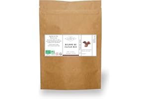 MY COSMETIK - Beurre de Cacao BIO AB - 100% pur et naturel - Nourrit et protège lèvres, peau et cheveux | Fabriqué en France - 100 ml en sachet Kraft