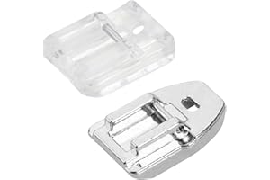 FSTTRE Lot de 2 Pieds de Biche Machine a Coudre, Pied Presseur Fermeture Éclair Invisibles pour Machine à Coudre Compatible Machine à Coudre à Pression
