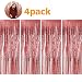 Produktbild SANCUANYI (1m x 2.5m) 4 Stück Lametta Vorhänge Dekoration Folie Vorhang Glitzer Deko Glänzende Fransenvorhang Fransen für Hochzeit Disco Geburtstagsdekoration DIY Party Favor Dekorationen (Rose Gold)