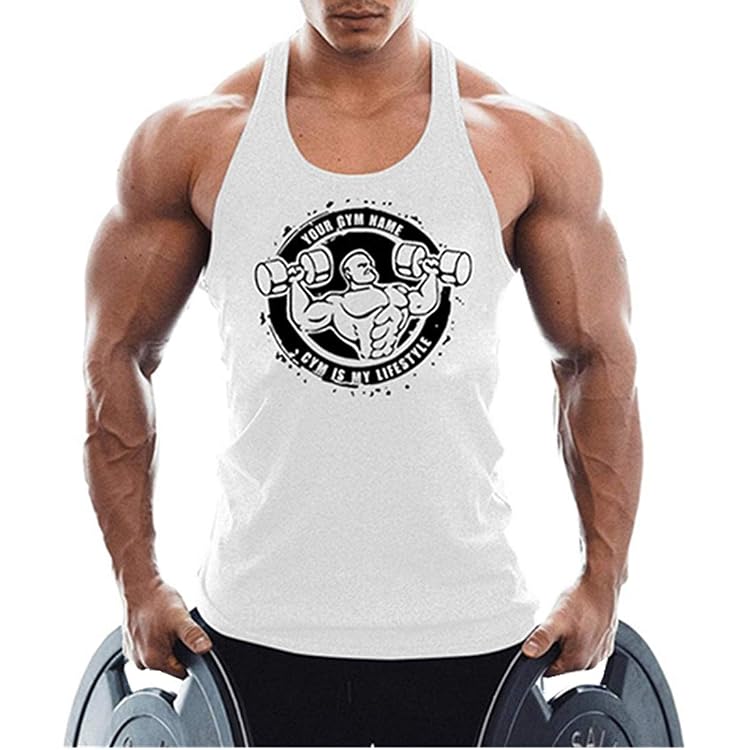 Canottiere Uomo Zhangli1992 – Stringer Bodybuilding Allenamento, Misto Cotone