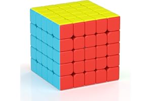 Vdealen Speed Cubo Magico Magic Cube, Liso Sin Pegatinas Cubo de Velocidad para Principiantes y Usuarios Avanzados, Regalo para Niños Adolescentes Adultos(5x5)