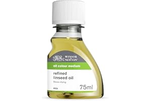 ‎WINSOR & NEWTON Winsor & Newton 2621748 Gereinigtes Leinöl für Ölfarben, alterungsbeständig, steigert den Glanz und die Transparenz von Ölfarben, verlangsamt den Trocknungsprozess - 75ml Flasche