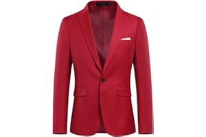 Allthemen Blazer para Hombre Ajustado con un botón para Traje Chaqueta para Hombre Elegante y Moderna para Negocios Bodas Ocio