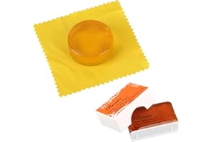 SUGHAW Colophane pour Violon, Colophane Naturelle Transparente Colophane pour Violoncelle Arcs Contrebasse Faible Poussière Colophane Naturelle Colophanes pour Instruments de Musique (1 Rond + 1 Carré)
