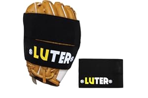 LUTER Glove Wrap, Softball and Baseball Glove Strap Baseball Glove Wrap Easy and Quick to Put on & Take Off Quickly Keep Pocket Formed Fit All Gloves (Black)