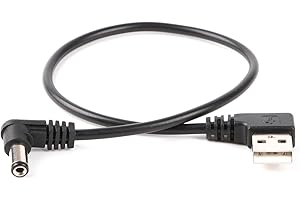 USANGREEN Gewinkeltes USB-A auf DC 5,5 x 2,1 mm Hohlstecker, Stromkabel, 30 cm, 5,5 x 2,1 mm.