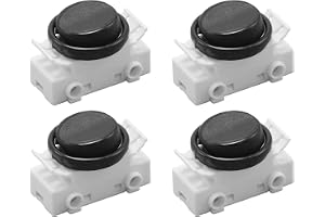 MospdyGear 4-pack BJB 43.409 mångsidig rund strömbrytare, ersättning för bordslampor och köksbelysning