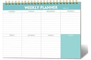 Getvow Wochenplaner-Notizblock, 17,8 x 25,4 cm, Wochenblock, Organizer, Gewohnheitstracker, Tagebuch für Männer und Frauen, 52 Blatt, 100 g/m² Papier, undatierter wöchentlicher To-Do-Listen-Notizblock