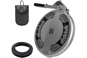 Disklok Gold Security Edition Combo Pack Car Steering Wheel Full Cover Anti- Angle Grinder Anti-Theft Lock Police Approved Inc. Cover & Small RFID Pouch (Silver, Medium 39cm - 44cm)