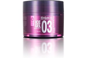 SALERM - Gel Fijador para el Pelo - Ice Gel 03-200 ml - Fijación Fuerte - Gel Efecto Mojado - Fijación e Hidratación del Cabello - con Arginina - Fortalece la Fibra Capilar