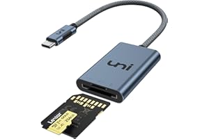 uni UHS-II Lector de Tarjetas USB C SD 4.0, Lector de Tarjetas Memoria 2 en 1, para Tarjetas SD, MicroSD, SDXC, SDHC, RS-MMC, MicroSDXC, MicroSDHC, UHS-II, UHS-I, para MacBook Pro/Air Android Galaxy