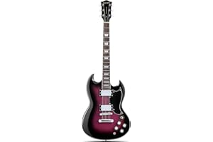 Leo Jaymz 39 Inch Solid Body Electric Guitar - Poplar Wood Body，Maple Neck and Laurel Wood Fretboard (Purple Burst)