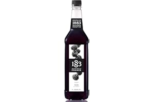 1883 MAISON ROUTIN Premium Blackberry Syrup for Cocktails & Mocktails PET 1L