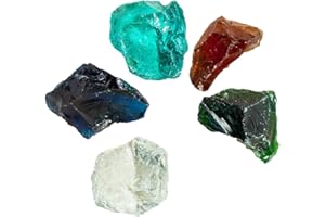 Bunte-Gartenwelt 10kg Farbenmischung Muster Glasbrocken Gartendekoration Glasstein Glasbruch Glass stone Dekoglas Außen (80-120mm)