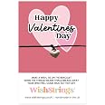 WishStrings ‘Happy Valentines Day’ Wish Bracelet | Romantic Gift for Her or Him | Heartfelt Handmade Keepsake | Thoughtful Valentine’s Day Token - View 6