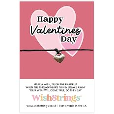 WishStrings ‘Happy Valentines Day’ Wish Bracelet | Romantic Gift for Her or Him | Heartfelt Handmade Keepsake | Thoughtful Valentine’s Day Token - View 7