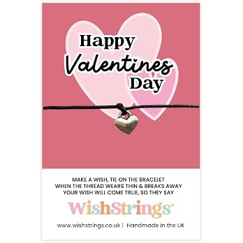WishStrings ‘Happy Valentines Day’ Wish Bracelet | Romantic Gift for Her or Him | Heartfelt Handmade Keepsake | Thoughtful Valentine’s Day Token - View 8