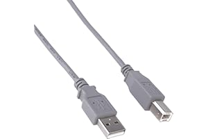 ‎GEMBIRD PremiumCord USB 2.0 High Speed Kabel M/M 2 m, Wtyk A do Wtyku B, Kabel Połączeniowy USB do Skanera itp, Podwójnie Ekranowany, AWG28, Kolor Szary, Długość: 2 m