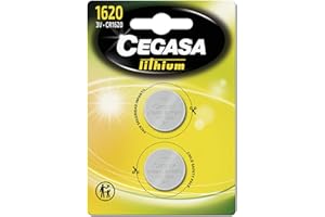 CEGASA CR1620 - Pack 2 Pilas botón Litio, Color Verde