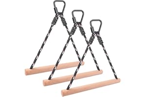 BeneLabel Trapeze Swing Bar, Kids Monkey Bar Obstacle Course Training Bar Outdoor Playset Trapeze Bar Swing Set with Carabiner for Kids Playground Training Equipment Indoor Fun Activity