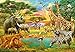 Produktbild Fototapete Kinder AFRICAN ANIMALS 366 x 254cm Tiere Löwe Giraffe Zebra Elefant