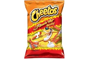 American Cheetos Flamin Hot Crunchy 8oz - 226g - (Pack of 1) - Original American - Party Snack - Extreme Hot Challenge - BIG PACK - BY BLISSIFY