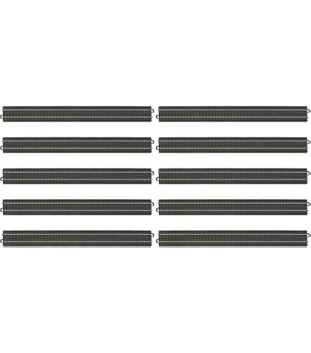 Lot De 10 Rails Droits Märklin H0 Pour Réseau De Train Miniature - Voie C - Occasion