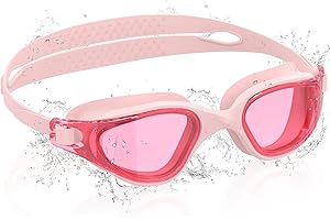 Ambienden Gafas Natación para Niños, HD 180° Gran Angular de Visión Gafas de Natación para 3-14 Años, Antivaho, Protección UV, Ajuste Rápido, Sello de Silicona para No Fugas, Gafas Piscina Unisex