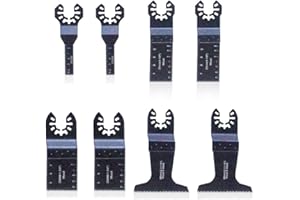 zosenda Lot de 8 Lames de Scie Oscillantes Universelles pour Couper du Bois, Lames de Scie à Dégagement Rapide pour Fein Multimaster, Dremel, Bosch, Makita, Dewalt et Bien Plus Encore