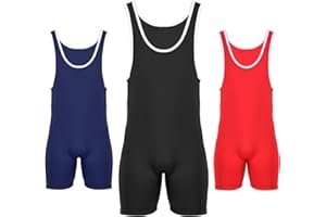 2BOLD Wrestling Singlet Men’s MMA, Powerlifting, Wrestling, Athletic, Exercise Solid Bodywear Uniform Men’s Training Singlet