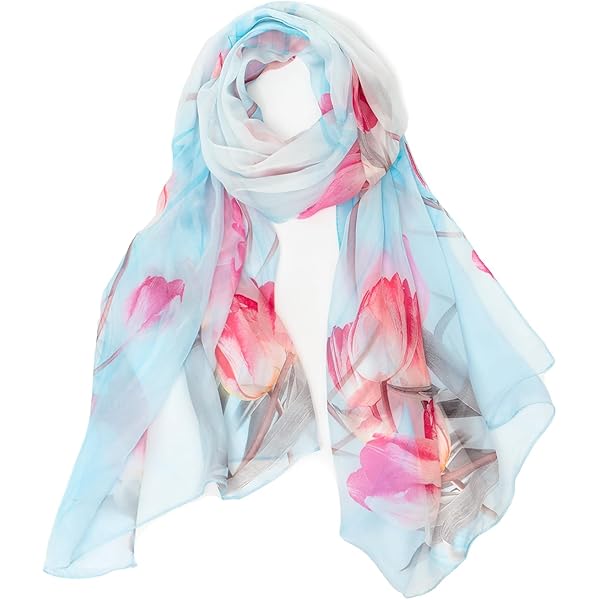 Shanghai Foulard Di Chiffon Pashmina Donna Seta SCIARPA DI SETA - Main Image