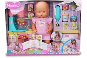 Nenuco, cosa mangiamo oggi? - Bambola con accessori per poter creare gustose merende, 2 accessori elettronici: frullatore e mixer, Famosa, 700016649