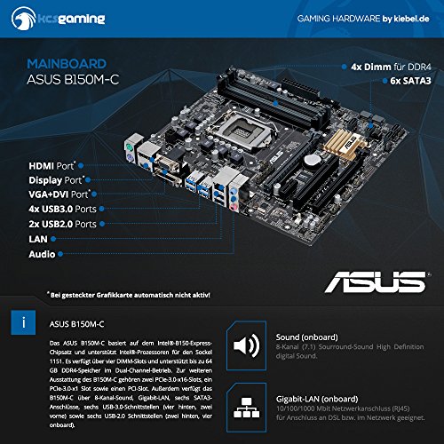 KCSgaming [184248] Gamer-PC Intel i5-6500 (4×3.2GHz) | 8GB DDR4-2133 | 1TB HDD | NVIDIA GeForce GTX 960 4GB | USB3 | Sound | LAN | 500W - 5