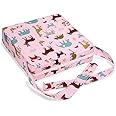 BTSKY Baby Toddler Kid Infant Dismountable Adjustable Washable Booster Seat with Straps Dining Chair Chair Pads Chair Increasing Cushion Travel Storage (Pink+ Animal)
