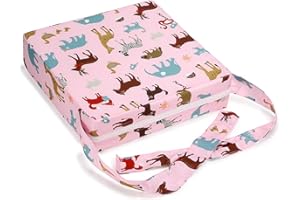 BTSKY Siège rehausseur amovible et lavable avec sangles pour bébé et enfant Rose + animal