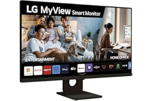 LG 27SR50F-B - Smart Monitor, 27 Pulgadas, IPS, Full HD de 16:9 webOS23, Bluetooth, Altavoces y Mando a distacia, 2X HDMI, 2xUSB, Negro