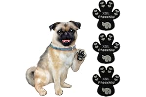 Phaechild Anti-Rutsch Hunde Pfotenschutz,von Ausrutschen auf rutschigen Böden,ungiftig,Brace für schwache Pfoten Hundeschuhe Hundesocken 80 Stücke Schwarz XXL