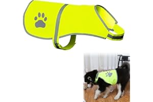 KIUIOM Pet Hunde Warnwesten,Hund Sicherheit Reflektierende Weste,Sicherheitsweste Pet Hunde,Sicherheit Geschirr Jacke für Hält den Hund Sichtbar Sicher vor Autos & Jagtunfällen(XXL)